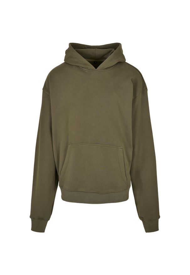 BUILD YOUR BRAND - Bawełniana Bluza Z Kapturem Dla Dorosłych Unisex Ultra Heavyweight Boxy Hoodie. Typ kołnierza: kaptur. Kolor: zielony. Materiał: bawełna