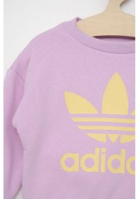 adidas Originals komplet dziecięcy kolor fioletowy. Kolor: fioletowy. Materiał: materiał. Wzór: nadruk #4