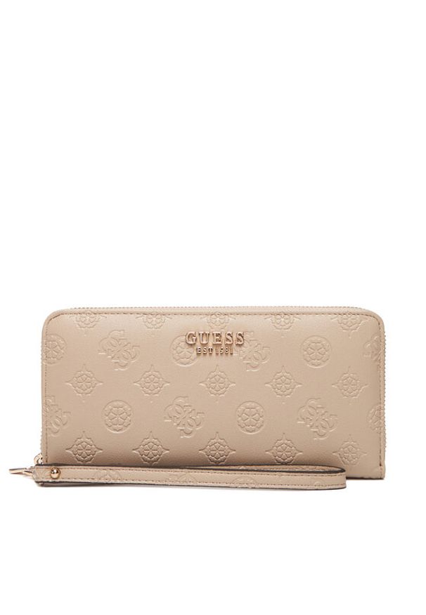 Guess Duży Portfel Damski Phoebe Slg SWPD96 65146 Beżowy. Kolor: beżowy. Materiał: skóra