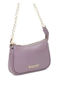 Kazar - Śliwkowa torebka damska. Kolor: fioletowy. Materiał: skórzane #5