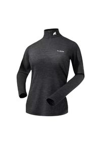 FJORK MERINO - Koszulka z długim rękawem damska 100% wełny merynosów - Bjork 210. Kolor: szary. Materiał: wełna. Długość rękawa: długi rękaw. Długość: długie. Sezon: zima. Sport: narciarstwo
