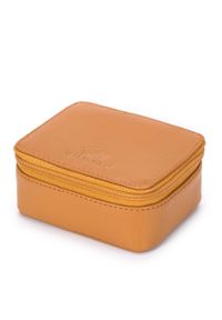 Wittchen - Minikosmetyczka skórzana pudełkowa pomarańczowa. Kolor: pomarańczowy. Materiał: skóra #2