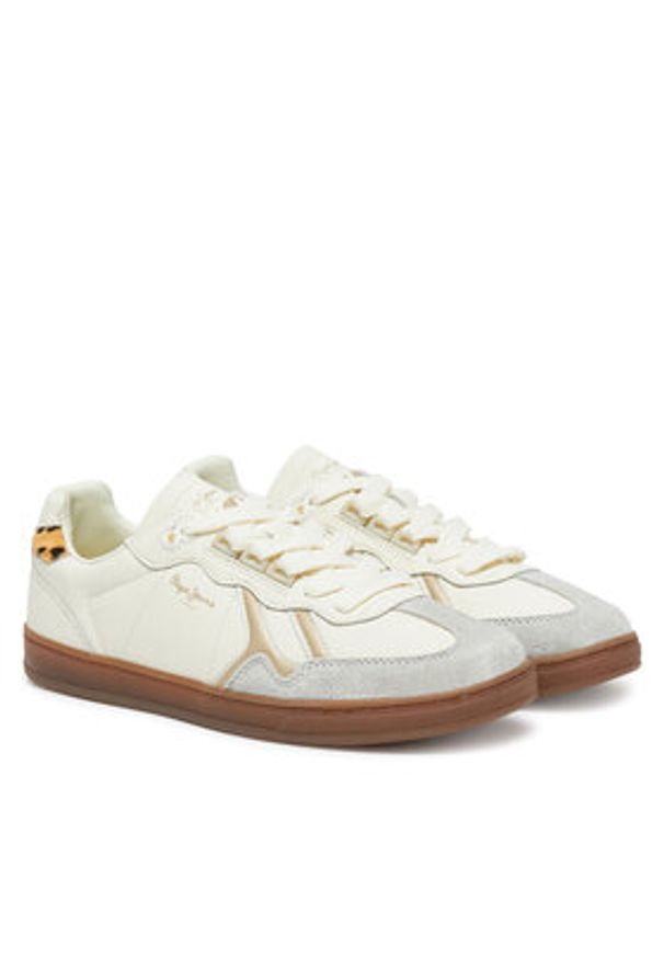 Pepe Jeans Sneakersy Ball Fun W PLS00038 Biały. Kolor: biały. Materiał: skóra