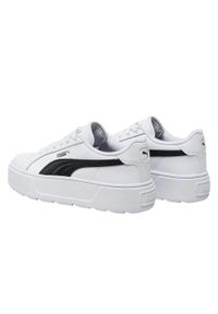 Puma - Damskie Skórzane Buty Sportowe Karmen. Kolor: biały. Materiał: skóra. Styl: sportowy