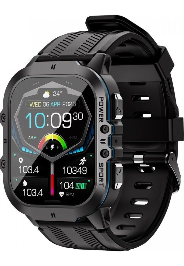 Smartwatch Oukitel BT20 Rugged Czarny (BT20-BE/OL). Rodzaj zegarka: smartwatch. Kolor: czarny