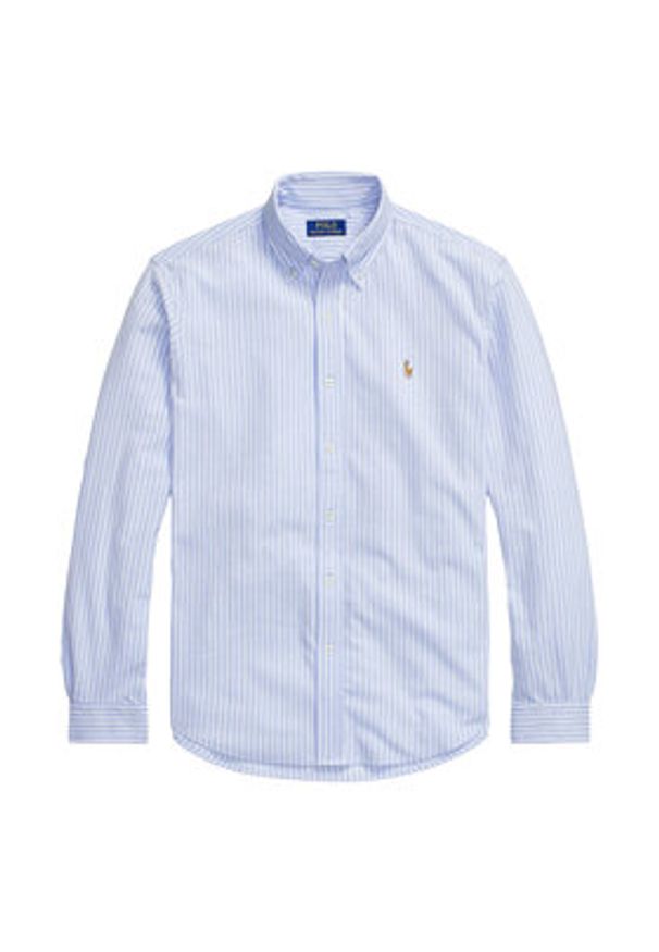 Polo Ralph Lauren Koszula 710934575002 Błękitny Slim Fit. Typ kołnierza: polo. Kolor: niebieski. Materiał: bawełna