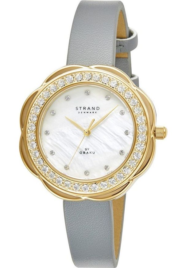 Zegarek Strand Zegarek damski S735LXGWVJ CYRKONIE szary. Kolor: szary