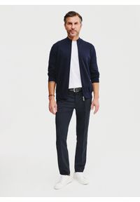 Pako Lorente - PAKO LORENTE – Sweter męski rozpinany w kolorze granatowym. Kolor: niebieski. Materiał: bawełna. Sezon: wiosna #4