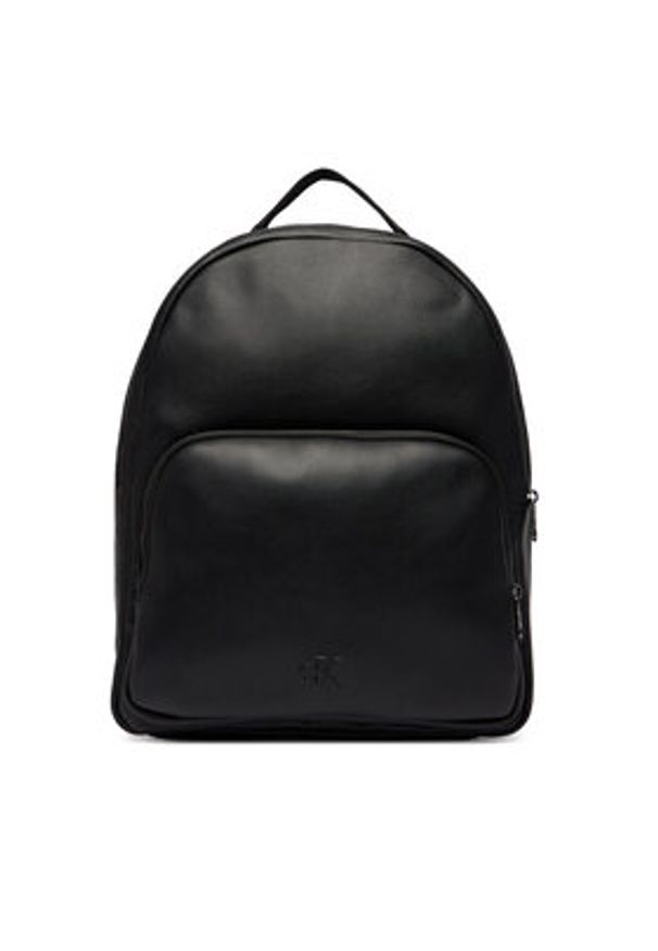 Calvin Klein Plecak Webbing Strap Round Backpack LV04D3282G Czarny. Kolor: czarny. Materiał: skóra