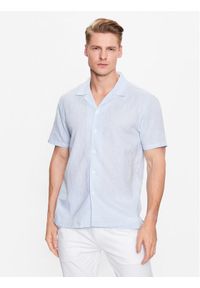 Lindbergh Koszula 30-203319 Błękitny Relaxed Fit. Kolor: niebieski. Materiał: bawełna