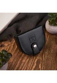 Podkówka skórzana PAOLO PERUZZI T-50-BL czarna. Kolor: czarny. Materiał: skóra #1