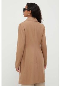 Marciano Guess płaszcz wełniany kolor brązowy przejściowy. Okazja: na co dzień. Kolor: brązowy. Materiał: wełna. Styl: casual #2