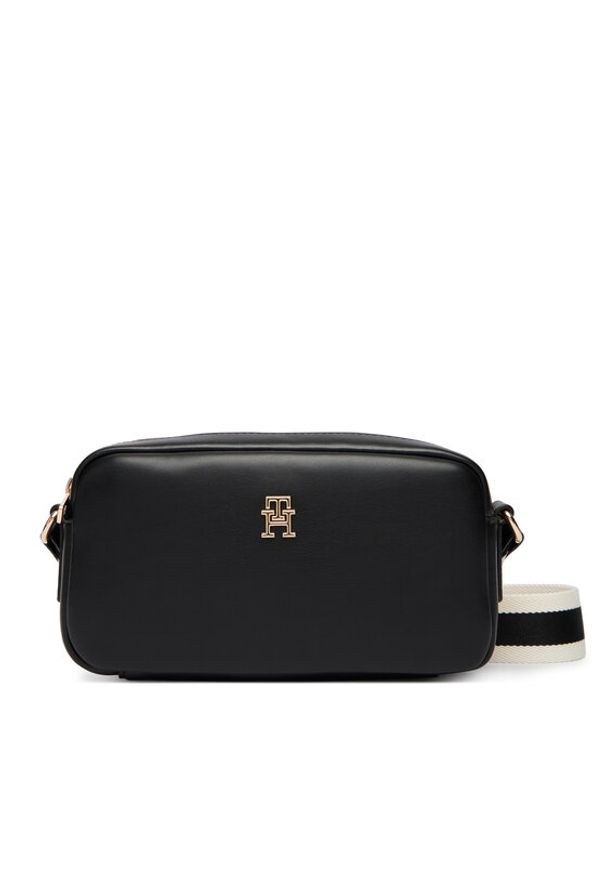 TOMMY HILFIGER - Tommy Hilfiger Torebka Th Essential Camera Bag AW0AW18370 Czarny. Kolor: czarny. Materiał: skórzane
