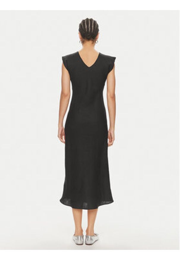 Marella Sukienka letnia Hidalgo 2413221192 Czarny Regular Fit. Kolor: czarny. Materiał: len. Sezon: lato