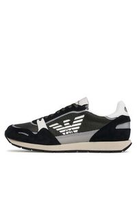 Emporio Armani Sneakersy X4X537 XM678 Q446 Khaki. Kolor: brązowy. Materiał: zamsz, skóra