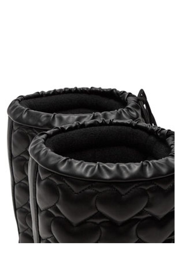 Love Moschino - LOVE MOSCHINO Śniegowce JA24082G1LISE000 Czarny. Kolor: czarny. Materiał: skóra