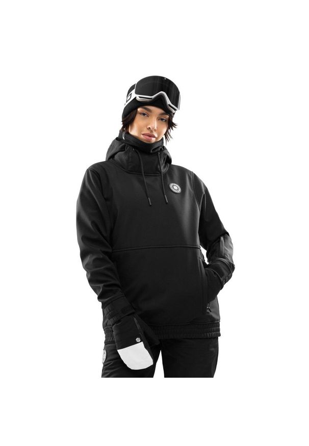 Damska kurtka snowboardowa Sporty zimowe SIROKO W1-W Shaka. Kolor: czarny. Materiał: softshell, materiał. Sezon: zima. Sport: snowboard