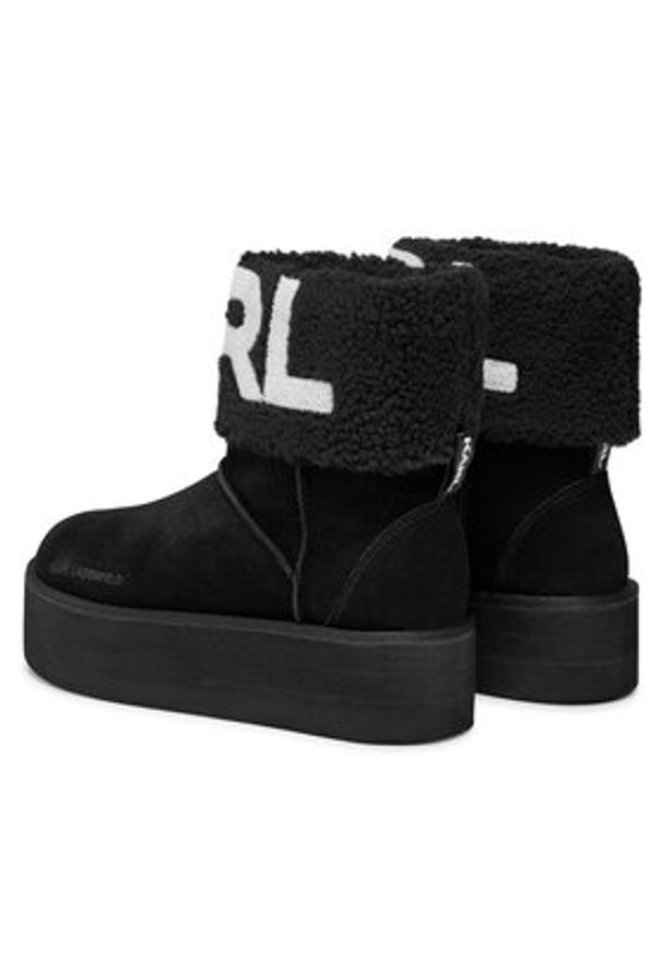 Karl Lagerfeld - KARL LAGERFELD Botki KL48552 Czarny. Kolor: czarny. Materiał: materiał