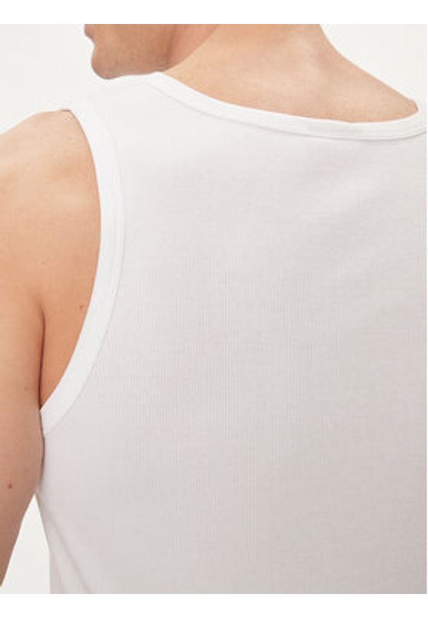Hugo Tank top Edge 50515657 Biały Regular Fit. Kolor: biały. Materiał: bawełna