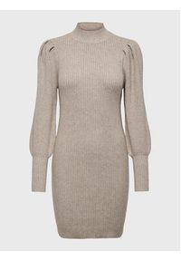 only - ONLY Sukienka dzianinowa Katia 15232502 Beżowy Comfort Fit. Kolor: beżowy. Materiał: wiskoza
