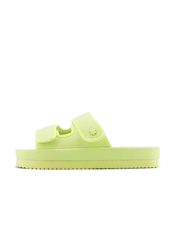 Flip*Flop - Klapki basenowe damskie Flip Flop Velcro Flower. Okazja: na co dzień. Kolor: zielony. Sezon: lato. Styl: casual