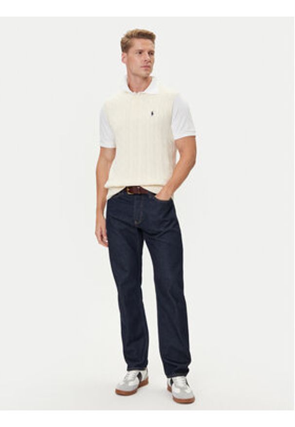 Polo Ralph Lauren Sweter 710979113003 Écru Regular Fit. Typ kołnierza: polo. Materiał: bawełna