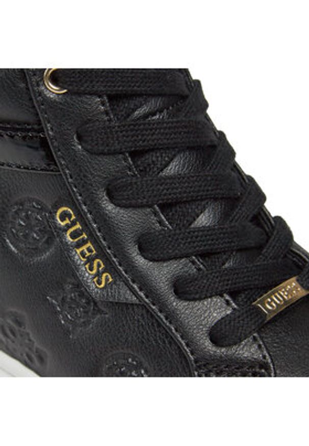 Guess Sneakersy Roxana FL8ROX LEA12 Czarny. Kolor: czarny. Materiał: skóra