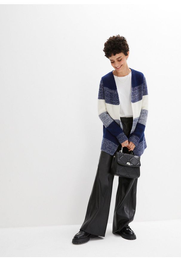 bonprix - Spodnie Marlena ze skóry jagnięcej nappa. Kolor: czarny. Materiał: skóra