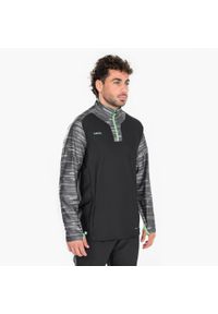 KIPSTA - Bluza do piłki nożnej Kipsta Viralto PXL na krótki suwak. Kolor: szary. Materiał: elastan, poliester, materiał. Długość: krótkie. Sport: piłka nożna