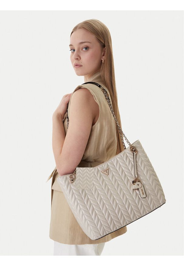 Guess Torebka Cheryl HWTQ97 20220 Écru. Materiał: skórzane