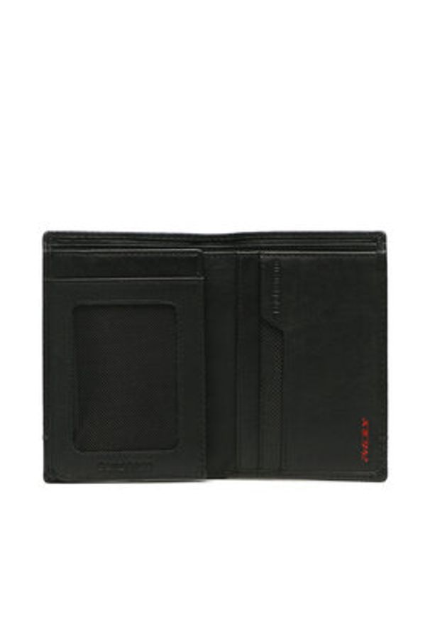 Samsonite Duży Portfel Męski KK3-09143 Czarny. Kolor: czarny. Materiał: skóra