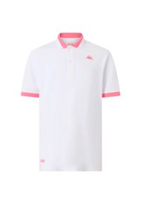 Polo Kappa Neon. Typ kołnierza: polo. Kolor: biały #1