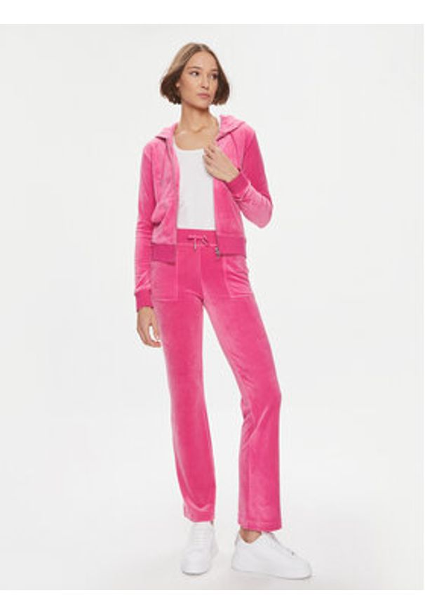 Juicy Couture Spodnie dresowe Del Ray JCAP180 Różowy Regular Fit. Kolor: różowy. Materiał: syntetyk