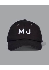 THE MARC JACOBS - Czarna czapka z monogramem. Kolor: czarny. Materiał: bawełna. Wzór: haft #5