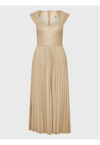Guess Sukienka z imitacji skóry Teri W2BK66 WEVE0 Beżowy Regular Fit. Kolor: beżowy. Materiał: syntetyk, skóra #5