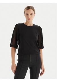 TwinSet - TWINSET Bluzka 252TT2310 Czarny Regular Fit. Kolor: czarny. Materiał: bawełna