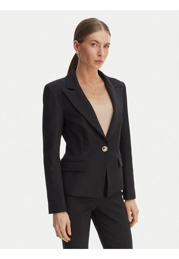 Rinascimento Marynarka CFC0128649003 Czarny Slim Fit. Kolor: czarny. Materiał: syntetyk