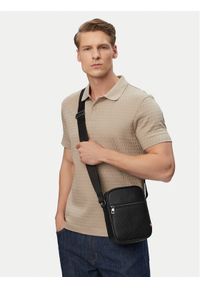 TOMMY HILFIGER - Tommy Hilfiger Saszetka Th Woven Mini Reporter AM0AM14095 Czarny. Kolor: czarny. Materiał: skóra #1