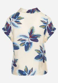 Born2be - Beżowa Wiskozowa Koszula z Krótkim Rękawem we Florystyczny Print Venaia. Okazja: na spotkanie biznesowe, do pracy. Kolor: beżowy. Materiał: wiskoza. Długość rękawa: krótki rękaw. Długość: krótkie. Wzór: nadruk. Sezon: lato. Styl: elegancki, biznesowy #3