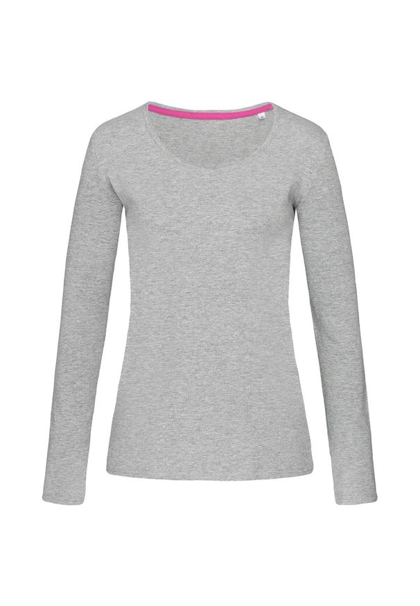 Stedman - Damska Koszulka Z Długim Rękawem Z Wrzosowego Streczu. Kolor: szary. Długość rękawa: długi rękaw. Długość: długie