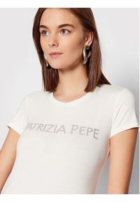 Patrizia Pepe T-Shirt 8M1419/J013-W146 Biały Regular Fit. Kolor: biały. Materiał: wiskoza #4