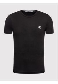 Calvin Klein Jeans T-Shirt Tee Shirt Essential J30J314544 Czarny Slim Fit. Kolor: czarny. Materiał: bawełna #4