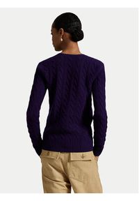 Polo Ralph Lauren Sweter 211971866010 Fioletowy Slim Fit. Typ kołnierza: polo. Kolor: fioletowy. Materiał: wełna #5
