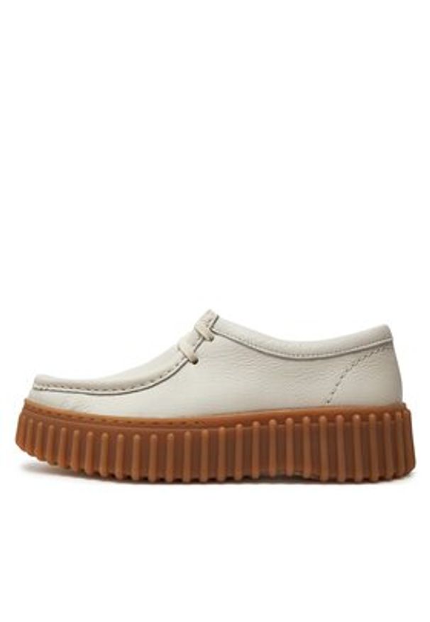Clarks Półbuty Torhill Bee 26172085 Écru. Materiał: skóra