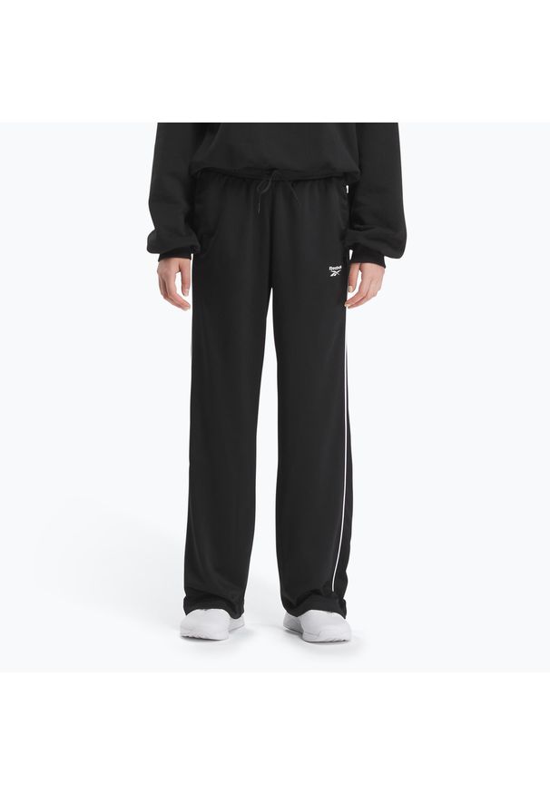 Reebok Fitness - Spodnie damskie Reebok Identity Back Vector Tricot. Kolor: czarny. Sport: fitness