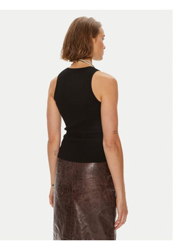 Weekend Max Mara Top Olimpo 2425366021 Czarny Slim Fit. Kolor: czarny. Materiał: syntetyk