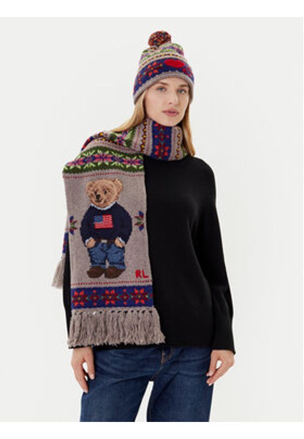 Polo Ralph Lauren Szalik 455981438001 Kolorowy. Materiał: materiał, wełna. Wzór: kolorowy
