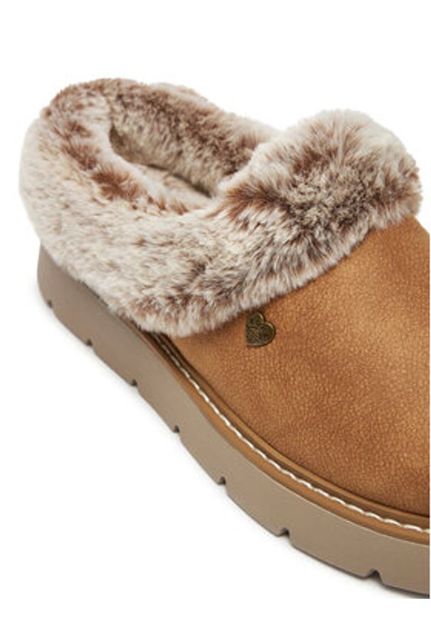 skechers - Skechers Kapcie 114762/CSNT Brązowy. Kolor: brązowy. Materiał: skóra