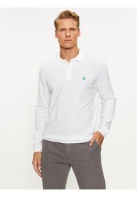 United Colors of Benetton - United Colors Of Benetton Polo 3089J3204 Biały Regular Fit. Typ kołnierza: polo. Kolor: biały. Materiał: bawełna #1