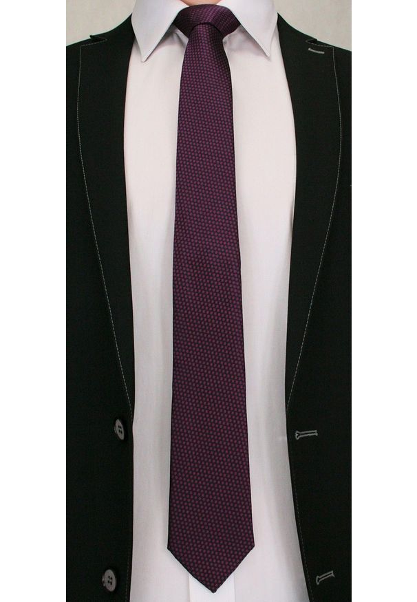 Stonowany Krawat Męski w Delikatne Grochy - Chattier- 6,7 cm - Kolorowy. Materiał: tkanina. Wzór: grochy. Styl: wizytowy